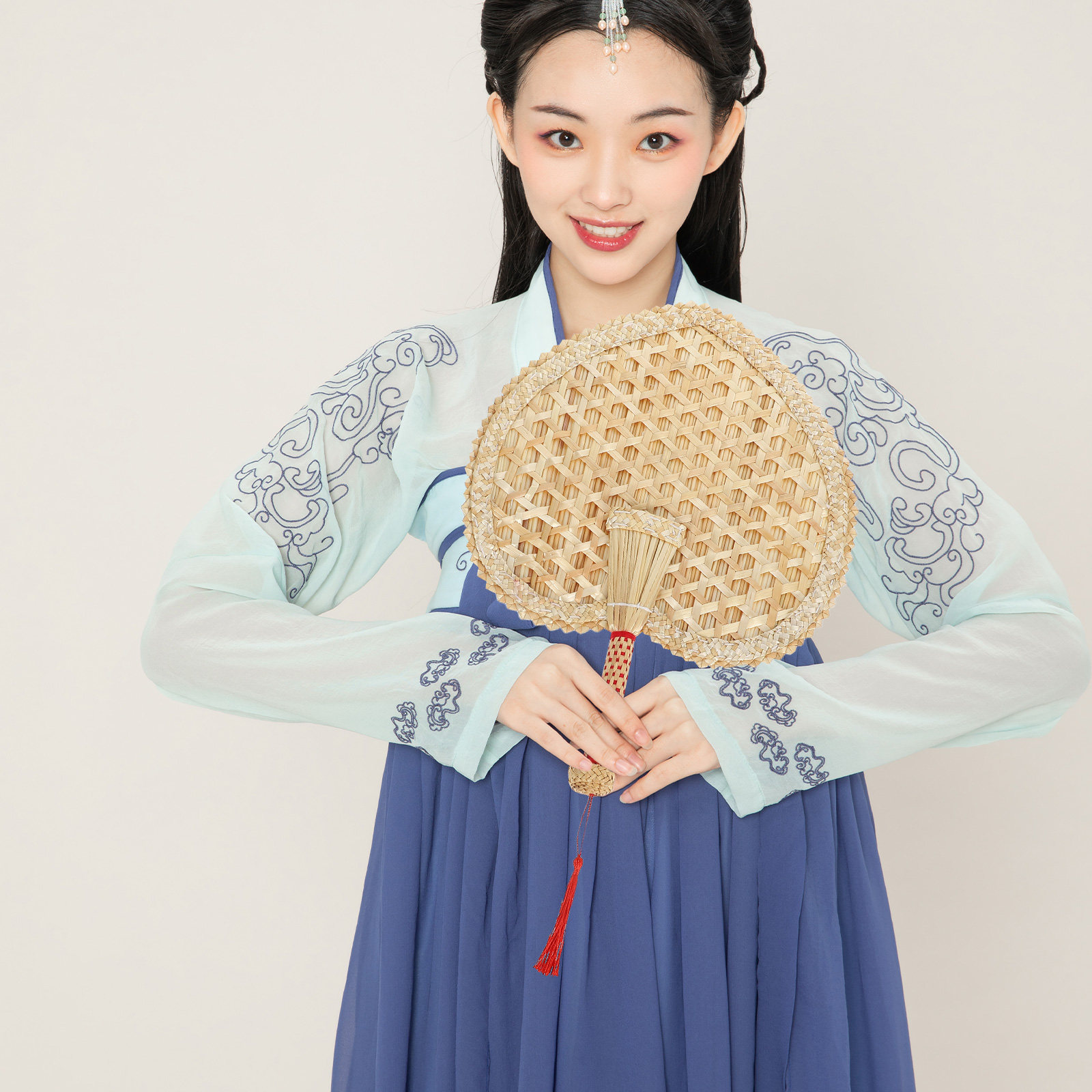 Photography Day - Woven Straw Hand Fan Portable Summer