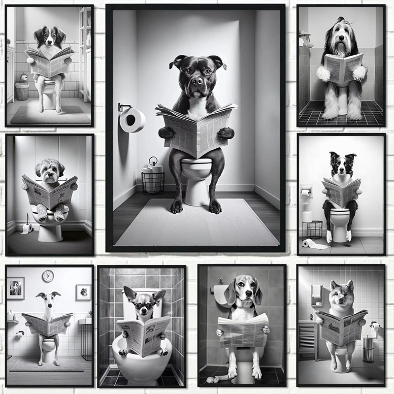 Photography Magazine - (1pc frameless)Funny Animal Dog Sitting On