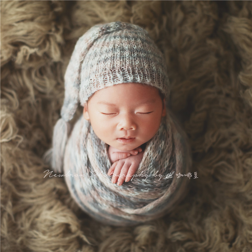 Knit Jersey Wrap And Hat Sets  - Photography Outfit 评论和价格