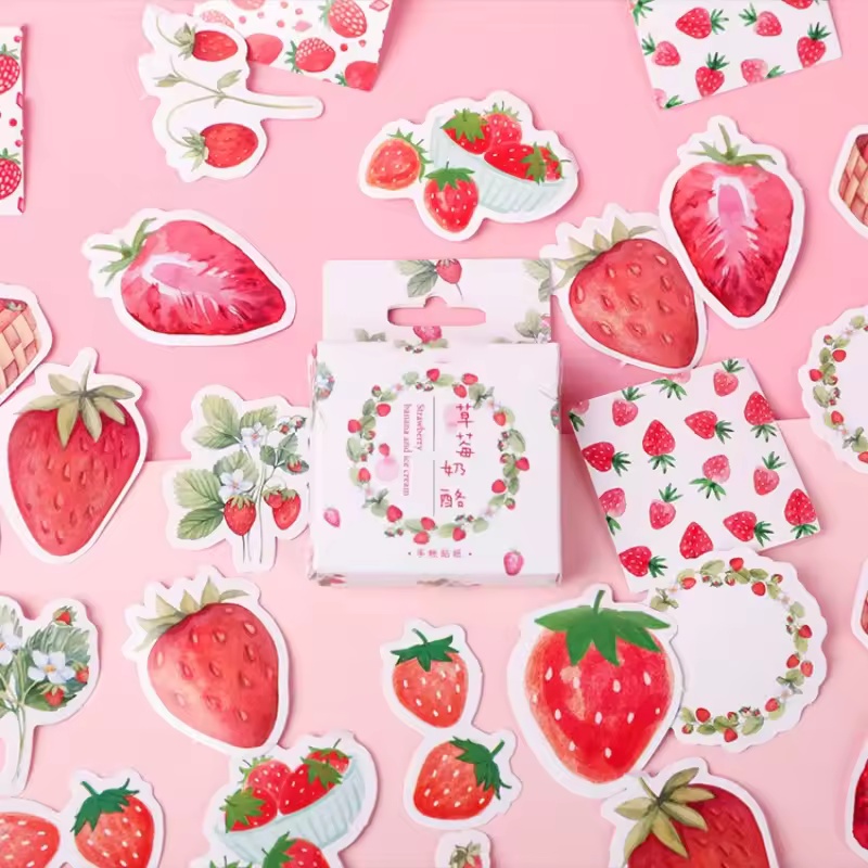 45Pcs Fruit Strawberry Box Sti - Photography Magazine 评论和价格