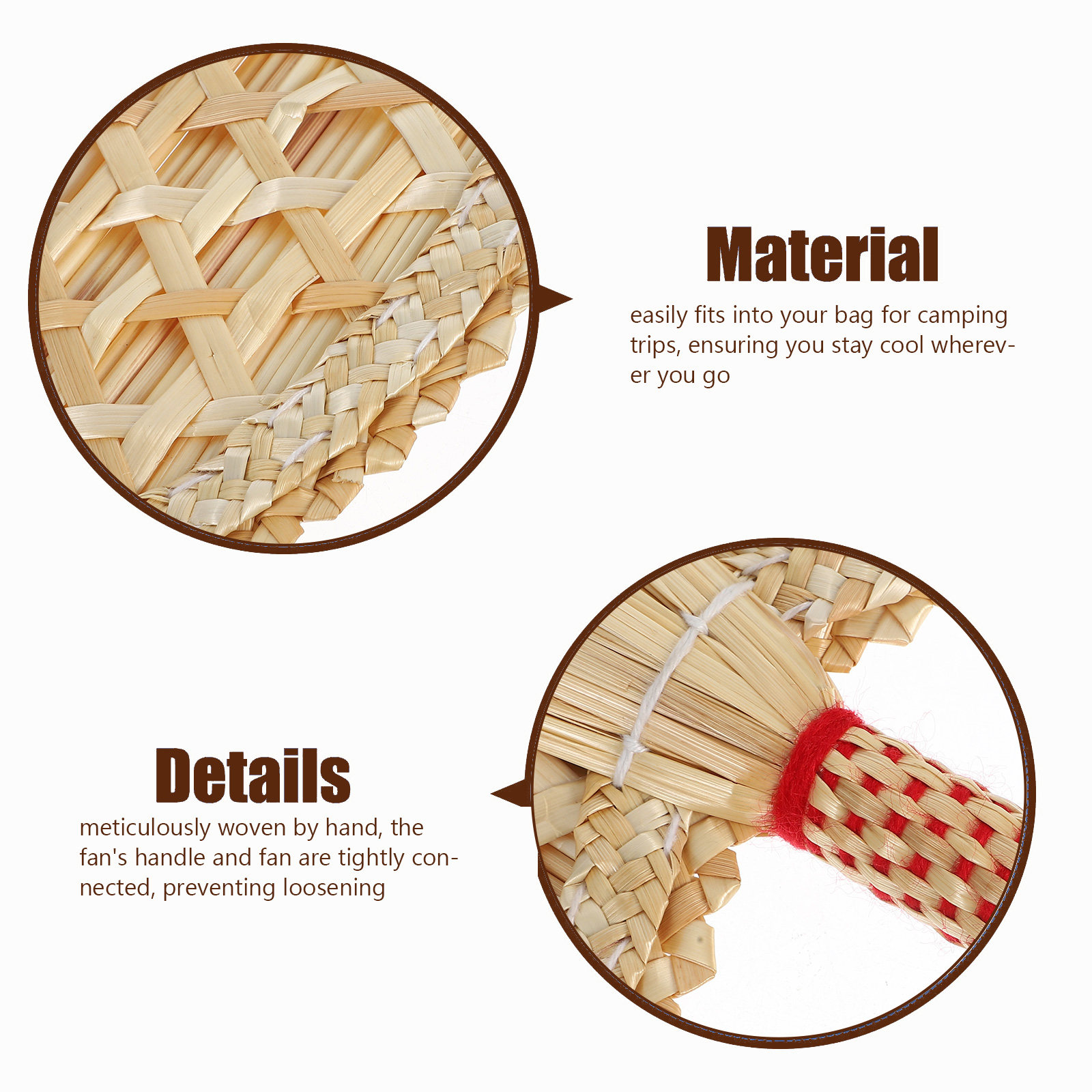 Woven Straw Hand Fan Portable  - Photography Day 评论和价格