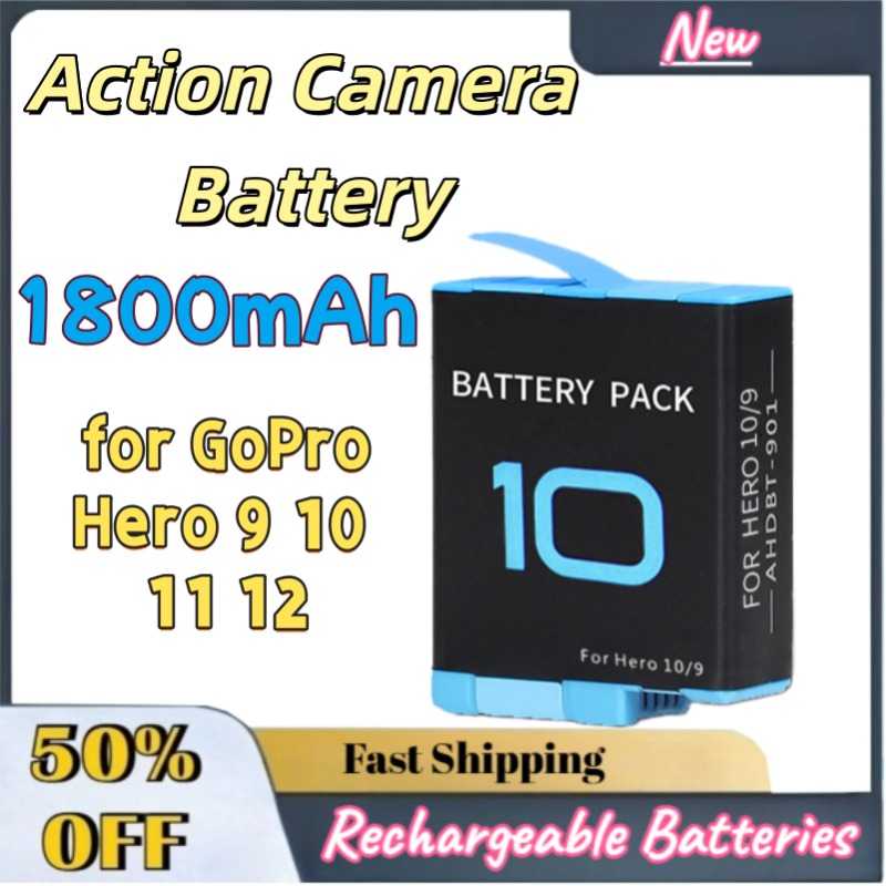 1800mAh Replacement Battery Ch - Gopro Action Camera Hero 11 Black 评论和价格