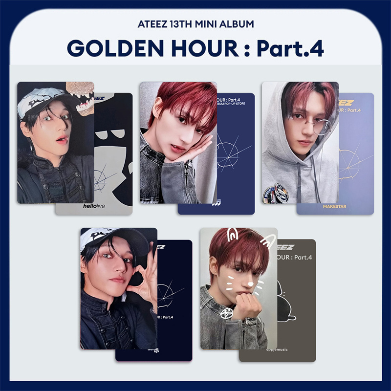 ATEEZ 5pcs/set GOLDEN HOUR 4 N - Photography News 评论和价格