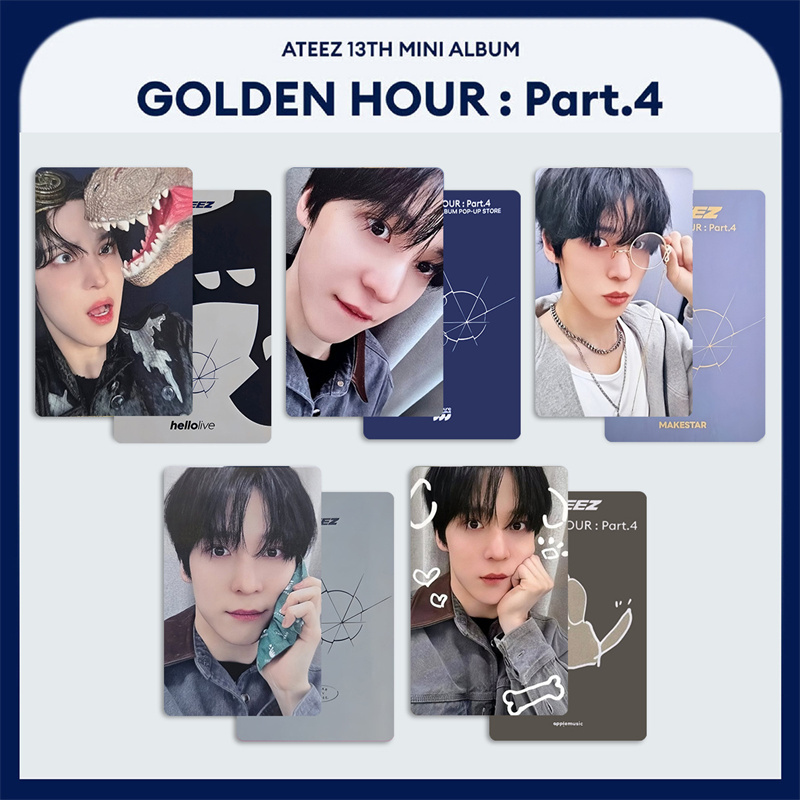 ATEEZ 5pcs/set GOLDEN HOUR 4 N - Photography News 评论和价格